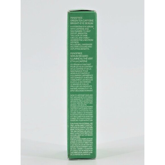innisfree Green Tea Caffeine Bright-Eye Serum with Niacinamide .33 oz - Picture 4 of 6